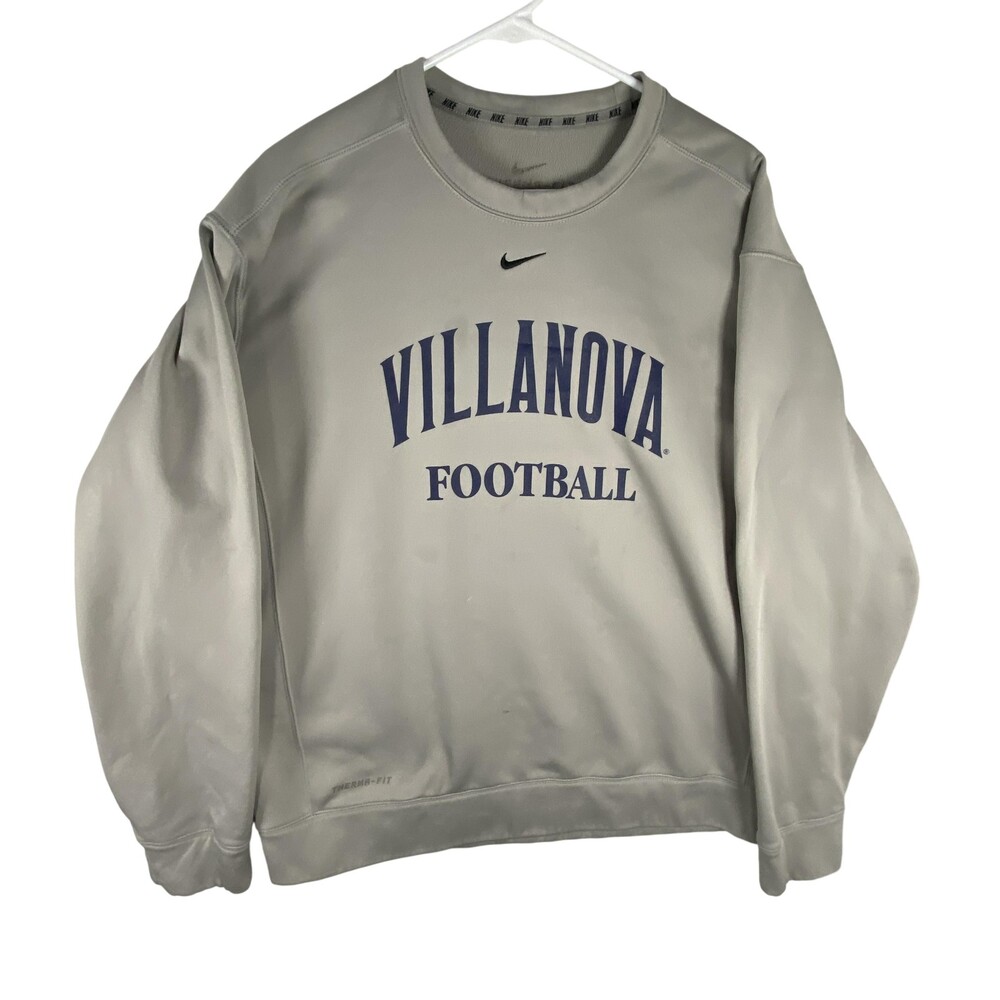 Villanova Sweatshirt Men XL NCAA Football Nike Therma-Fit Pullover Center Swoosh